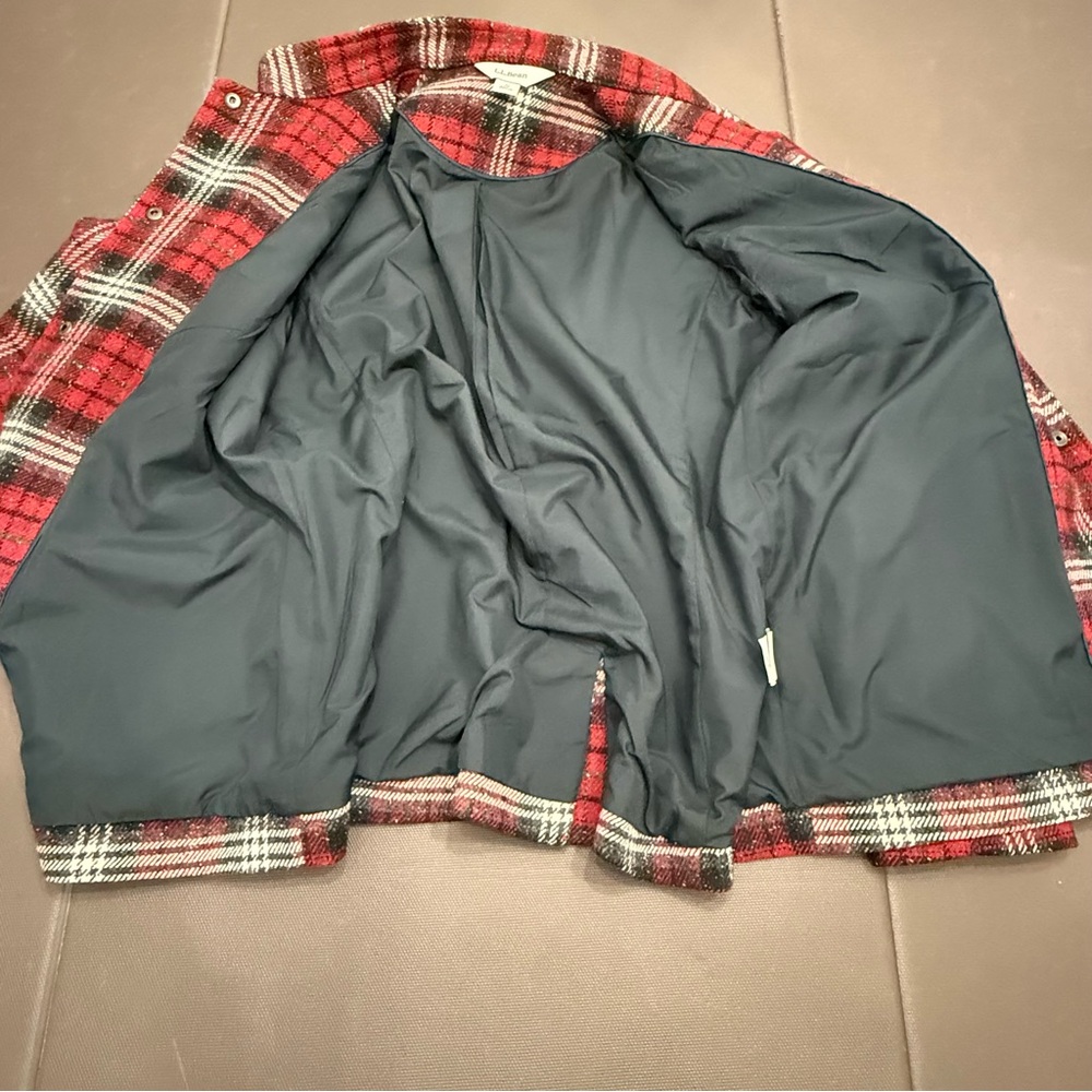 L.L. Bean Stonington Jacket‎ Wool Silk Plaid Elbow Patches Equestrian Tweed M - Picture 8 of 11